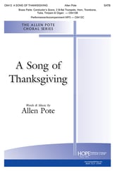 A Song of Thanksgiving SATB choral sheet music cover